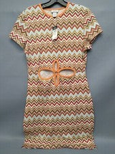 NUEVO Vestido para mujer Rue 21 Chevron Open Midriff manga corta talla XL