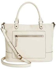Bolso de Mano Style & Co Hudsonn Para Mujer Mediano Cuero Suave Imitación Alabastro