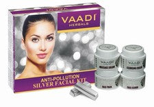 Kit Facial Anti Contaminación Plata Crema Limpiadora Exfoliante Facial Masaje Crema Facial P