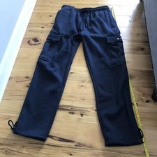 Pantalones de salón para hombre estilo cargo joggers cintura elástica cálida talla L calce relajado