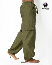 Pantalones boho de algodón. Pantalones estilo hippie.