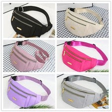 Bolso de cintura deportivo para mujer, riñonera multicapa y bandolera bolso de pecho para outdoor