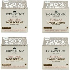 Hormocenta CREMA DE DÍA ANTIEDAD 4x75ml XL con vitaminas - Algisio - Manteca de Karité