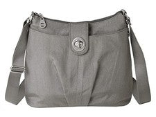 Bolso Hobo Baggallini Sorrento RFID - Gris Sintético, Seguro Mujer Viaje Handba