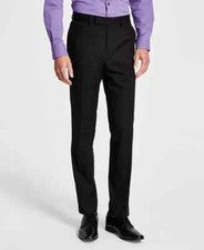 Pantalones ajustados negros Kenneth Cole Reaction Techni Cole para hombre 35 W 32L