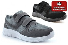 Entrenadores de ajuste ancho para hombre Zapatos de ajuste ancho Ligeros Cierre táctil (Ancho E)