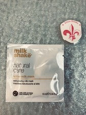Batido de leche cuidado natural máscara activa acondicionador viaje talla muestra cabello seco