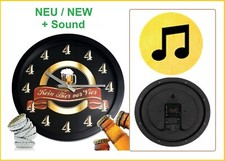 Reloj de pared de culto-reloj-sin-cerveza-antes-cuatro-4-NUEVO-+-SONIDO-gag-regalo-hombre-reloj