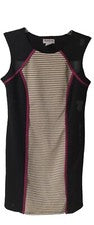 Vestido para mujer North Style talla 12 pequeño negro magenta crema elástico