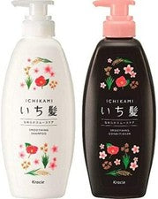 Juego de champú y acondicionador Ichikami Kracie Smooth Care 480 ml de Japón