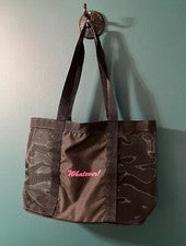 Bolso de Mano Gemline "Whatever" Años 90 Estilo Y2K Lados Transparentes Negro Rosa Asa Superior
