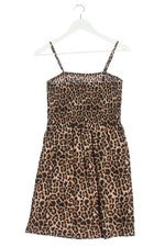 Vestido de tirantes NA-KD estampado integral marrón/negro talla 38 vestido de verano