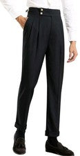 Pantalones para hombre estilo Naples negros 38W 40L