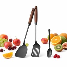 Juego de 3 espátulas de titanio para cocina, juego de utensilios de cocina titanio puro, foo...