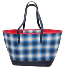 Tommy Hilfiger Kimberly Bolso de Mano Azul Y Blanco a Cuadros, Nuevo Con Etiquetas *leer