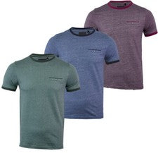 Camiseta de algodón para hombre manga corta puntos moda informal torso de verano S-XXL