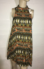 Vestido para mujer re name talla S Boho Sin Mangas Profundo V Espalda Botón Cuello Nuevo con Etiquetas