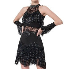 Vestido de Baile con Flecos y Borla para Mujer, para Fiestas Temáticas de Festival,