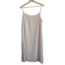 Vestido midi sin mangas BY EGREIS para mujer mediano melocotón correa de espagueti abertura lateral