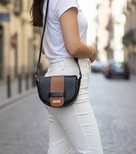 Bolsa De Mujer Bandolera En Piel Made In Italy P10 Negra Marrón Moda 2026