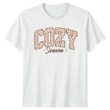 Acogedora Camiseta Temporada Otoño Floral Para Hombre Mujer Gráfica Estilo Unisex