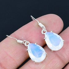 Pendiente de joyería de plata esterlina 925 hecho a mano con piedras...