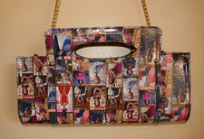 Michelle and Barack Obama Bolso de Mano Bolso de Hombro Brillante Revista Cubierta Collage