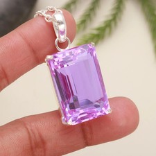 Colgante Topacio Púrpura Plata de Ley 925 Colgante Piedras Preciosas Joyería 85.20 Ct