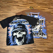 Nueva Camiseta Godspeed Manga Corta Estilo Street Rock Para Hombre Algodón Puro 2 Colores