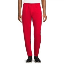 Pantalones deportivos Athletic Works de vellón con parte inferior elástica para hombre, talla: 3XL (48-50)
