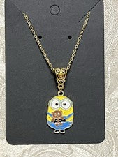 Dije de dibujos animados Minions colgante collar de oro moda festival novedad joyería