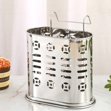 Soporte para utensilios de acero inoxidable con cesta para palillos para lavavajillas