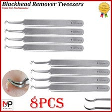 Pinzas removedoras de espinillas curvas acné espinillas popper mancha comedón extractor