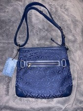 Nuevo bolso de mano de cuero vegano Simply Vera azul etiquetado para mujer