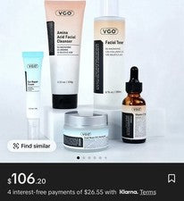 LIMPIADOR DE RUTINA DE 5 PASOS VGO SKINCARE + TÓNICO + SUERO + CREMA PARA OJOS + CREMA HIDRATANTE