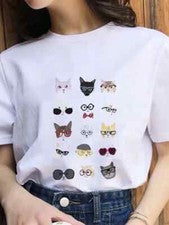 Mujeres Moda 2022 Dibujos Animados Camisa Estampado Verano Camisetas Mujer Sexy Camiseta Aesth