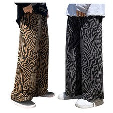 Pantalones rectos de calle alta tendencia de pierna ancha deportivos Instagram retro de moda para hombre