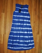 Nuevo con etiquetas Vestido para mujer DESIGN HISTORY azul teñido alto sin mangas S pequeño $68