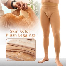 Pantimedias gruesas cálidas elásticas con pies largos Johns pantalones ajustados para hombre