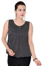 Mujeres Blanco Negro Lunares Clásico Verano Damas Prendas para el torso Vestido Moda