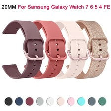 Correa de silicona de 20 mm para reloj Samsung Galaxy 7 6 5 4 correa clásica activa 5Pro 41