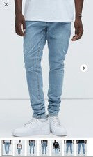 Pantalones de mezclilla ajustados Fashion Nova para hombre talla 38 azul lavado