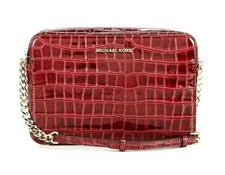Nuevo Bolso Bandolera Michael Kors Jet Set Para Mujer Grande Cuero EW Berry