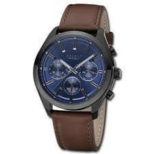 Regent Herren Armbanduhr Analog Lederarmband dunkelbraun URBA767