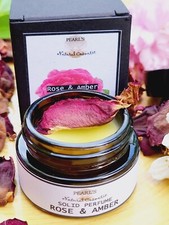 Perfume sólido rosa y ámbar, absoluto/esente. Aceites, sin fragancia artificial