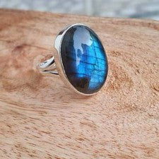 Hermosas joyas de plata de ley 925 hechas a mano labradorita de piedras preciosas para mujer