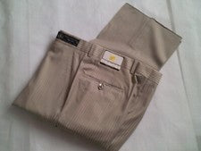 Nuevo con etiquetas Pantalones para hombre RAYAS Italiano Super 100's Lana MASQUILE UOMO CANADA 36 $150
