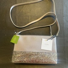 Bolso Bandolera Kate Spade New York Greta Court Brillo - Gris Lavanda