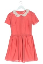 Vestido de verano River Island rosa entallado línea A encaje talla 36