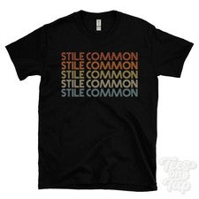 CAMISETA ESTILO RETRO REPETIDO COMÚN ESTILO para hombre y mujer Reino Unido top name regalo